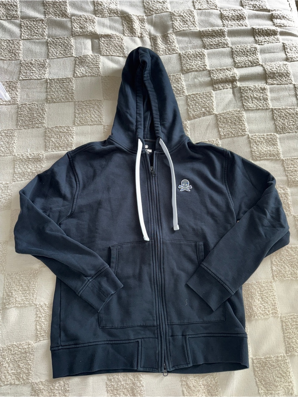 NWOT G/FORE Skull & Ts Full Zip Golf Hoodie size S - Picture 1 of 4